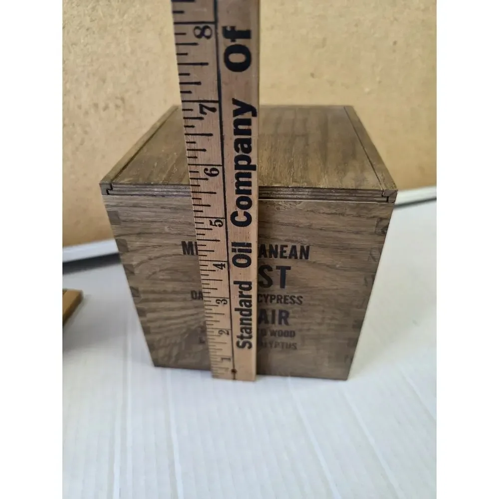 Restoration Hardware Wooden Storage Box Cube See Photos - Coast